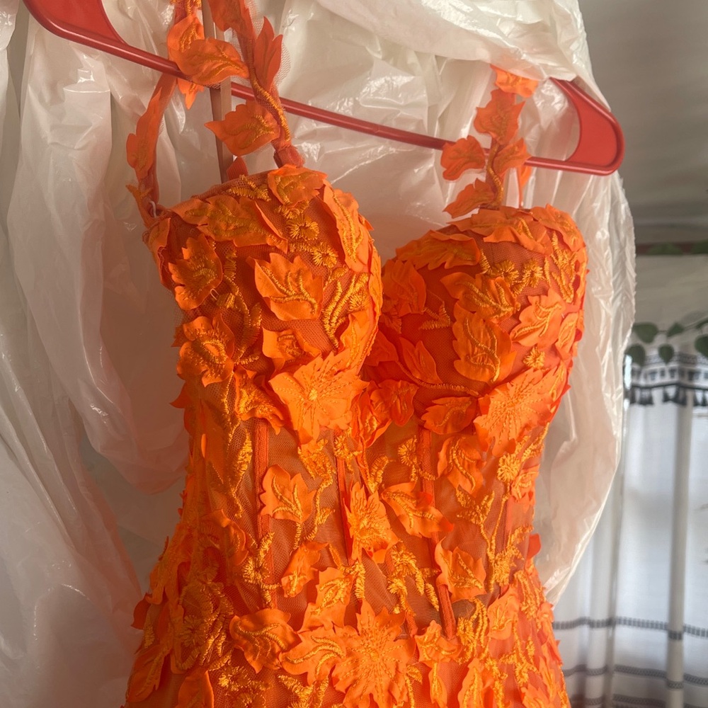 Jovani prom dress in flaming orange! - Picture 5 of 11